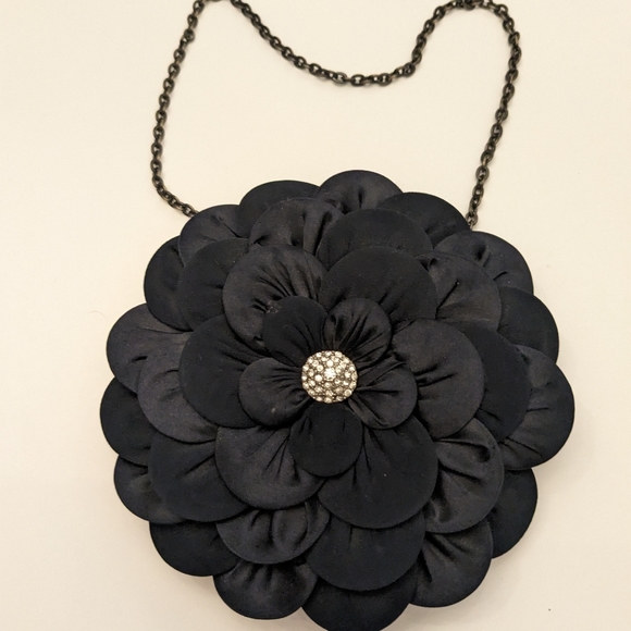 Jacques vert navy flower clutch - Picture 3 of 6